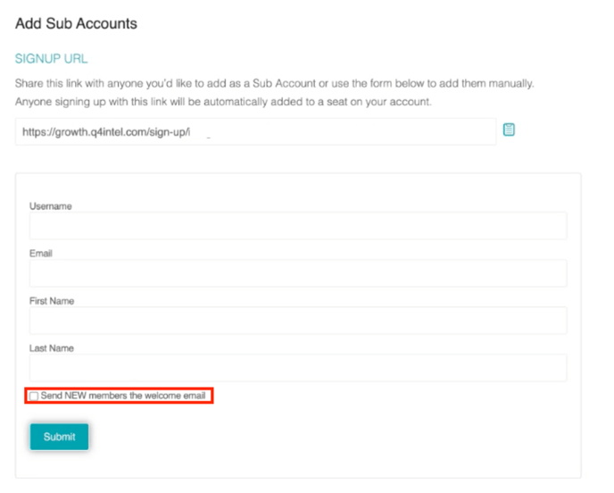 Sub Accounts form