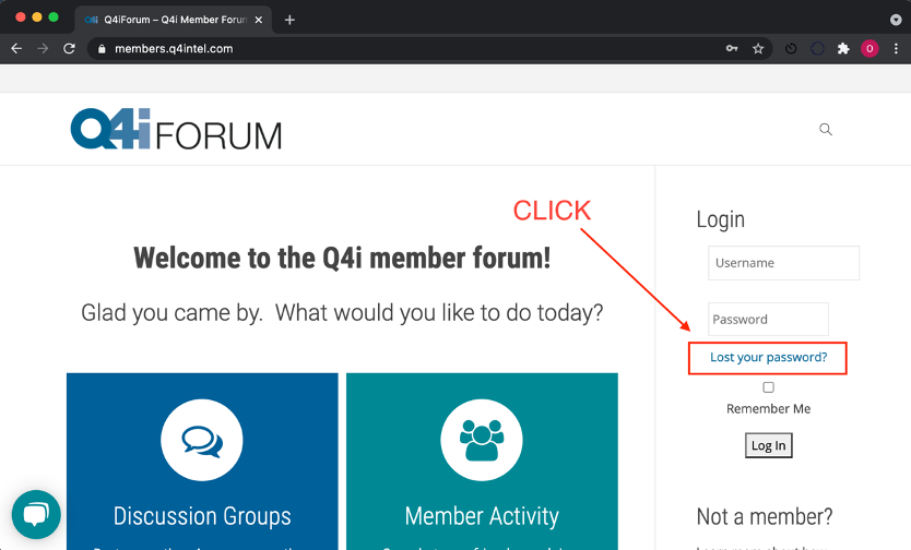 Q4i member forum login 
